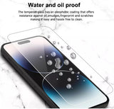 PereGlass tempered glass screen protector 2 pack.  For iphone 14 plus and iphone 13 pro max models